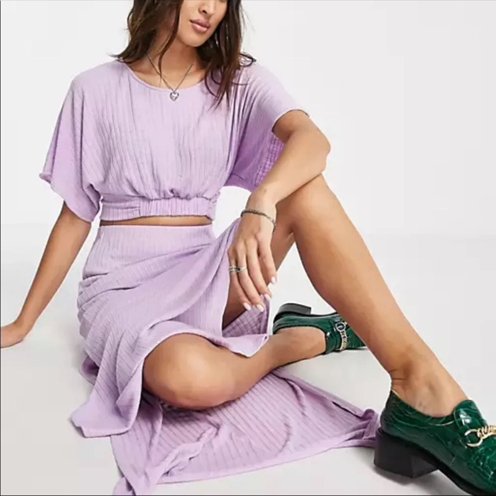 Free people Kelsey two piece skirt set